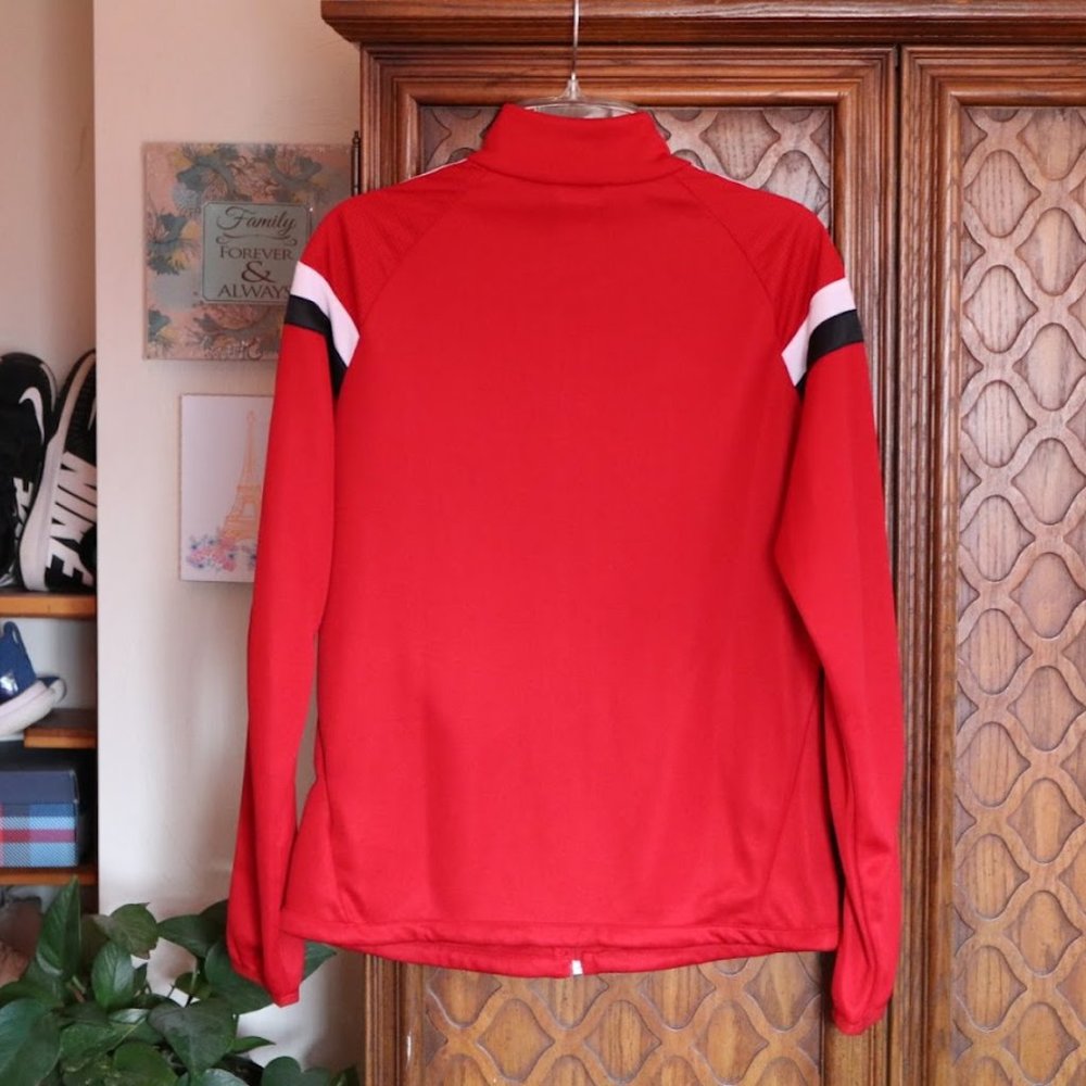 RELIST - Adidas 3 Stripes Soccer Tiro Track Jacket CVU Red/White 3-stripes - S - Picture 4 of 16